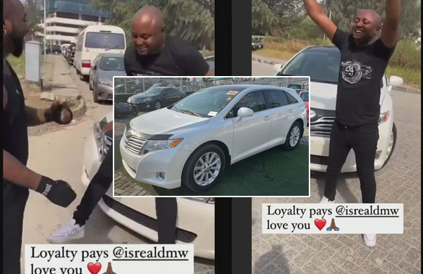 "I'm now a car owner" Isreal DMW Received a 2012 Toyota Venza Gift from Davido