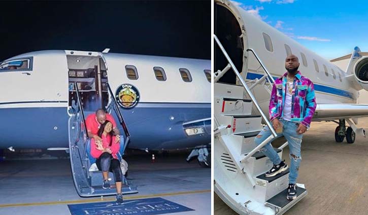Wizkid And Davido Own A Private Jet fit for Celebrities Life Styles; davido