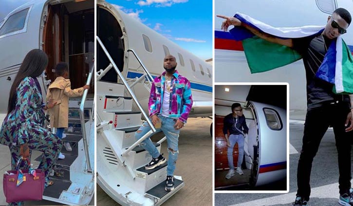 Wizkid And Davido Own A Private Jet fit for Celebrities Life Styles